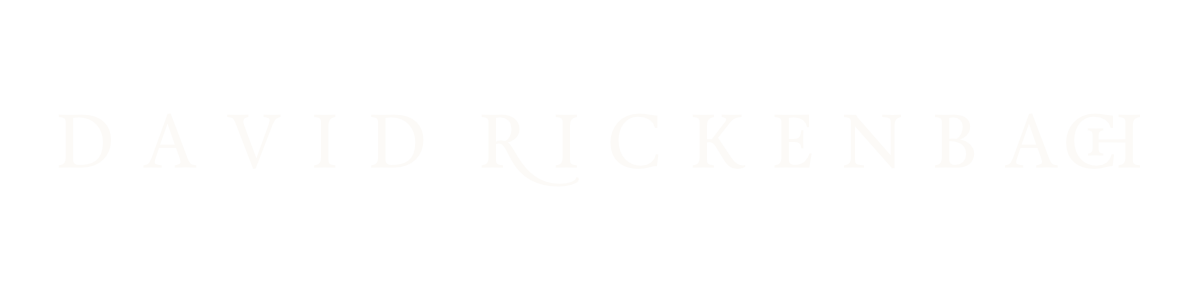 David Rickenbach wordmark logo in Porcelain